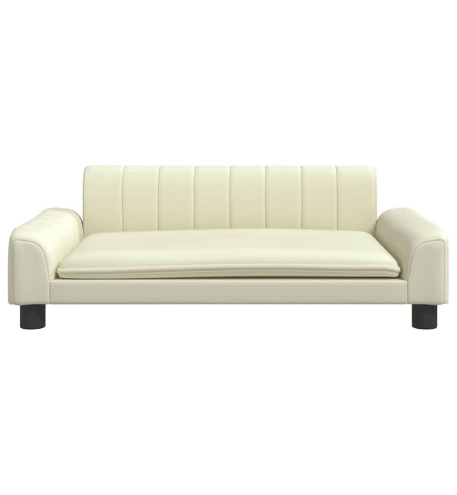 Kindersofa Creme 90x53x30 cm Kunstleder