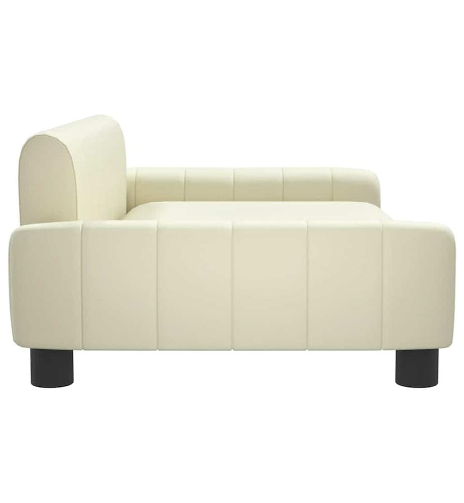 Kindersofa Creme 90x53x30 cm Kunstleder