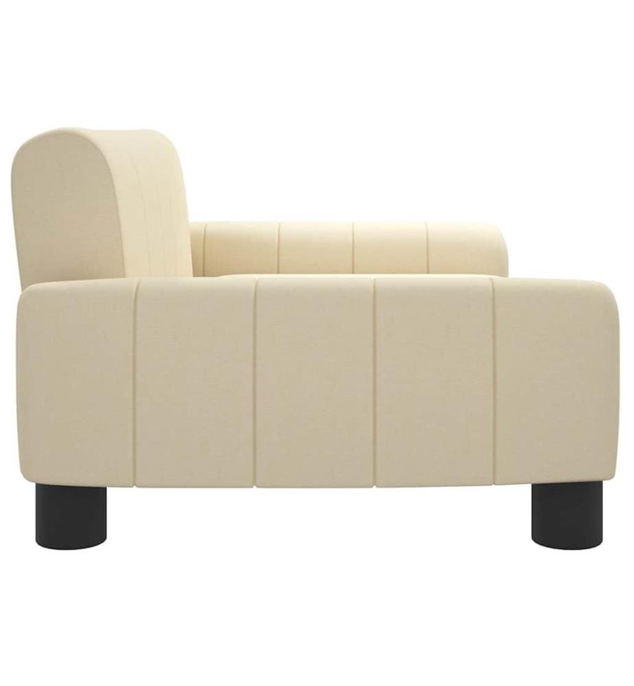 Kindersofa Creme 70x45x30 cm Stoff