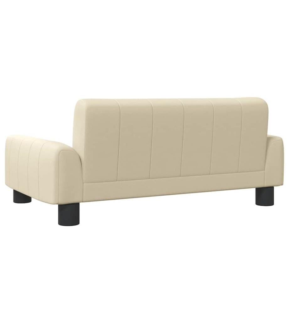 Kindersofa Creme 70x45x30 cm Stoff