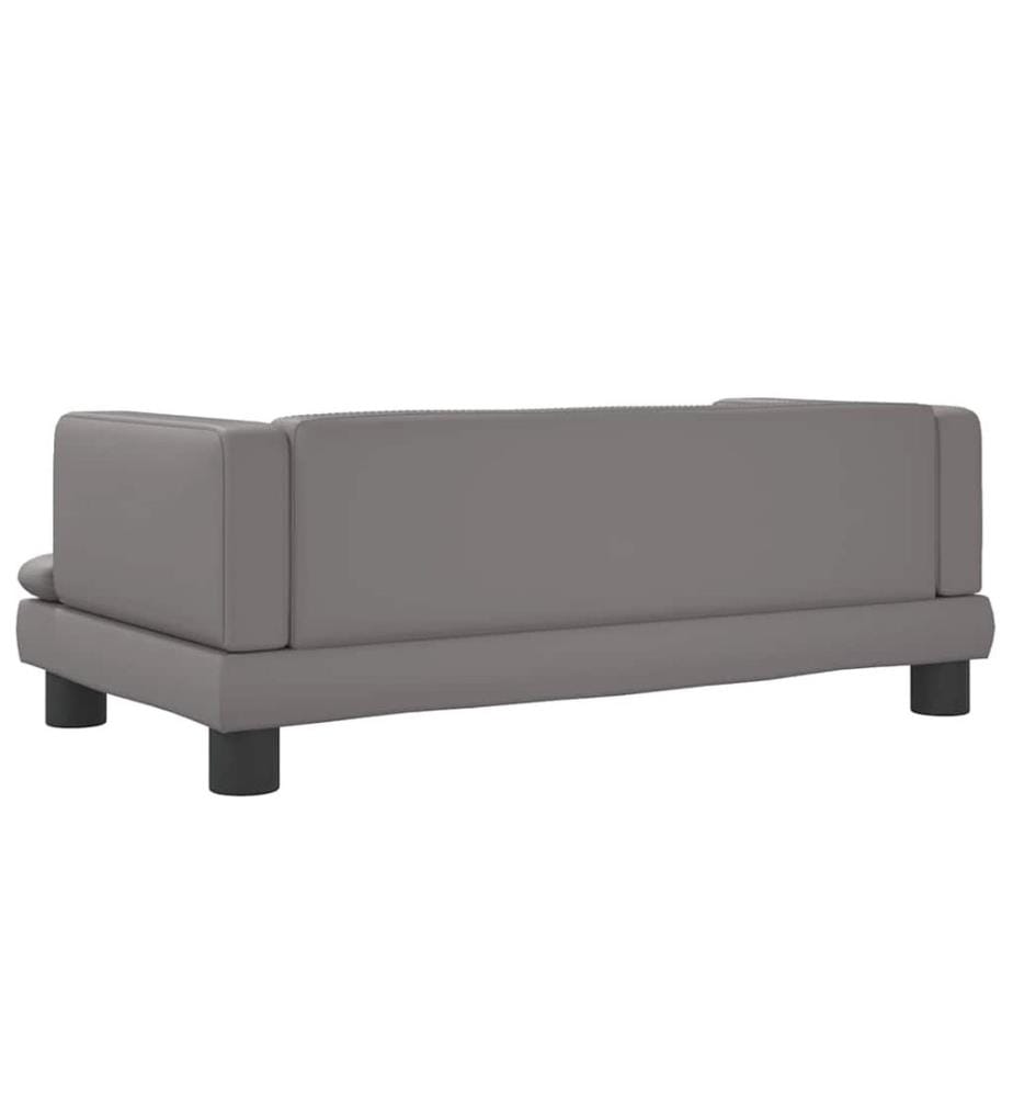Kindersofa Grau 80x45x30 cm Kunstleder