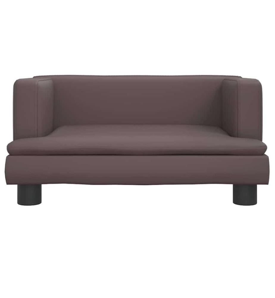 Kindersofa Braun 60x40x30 cm Kunstleder