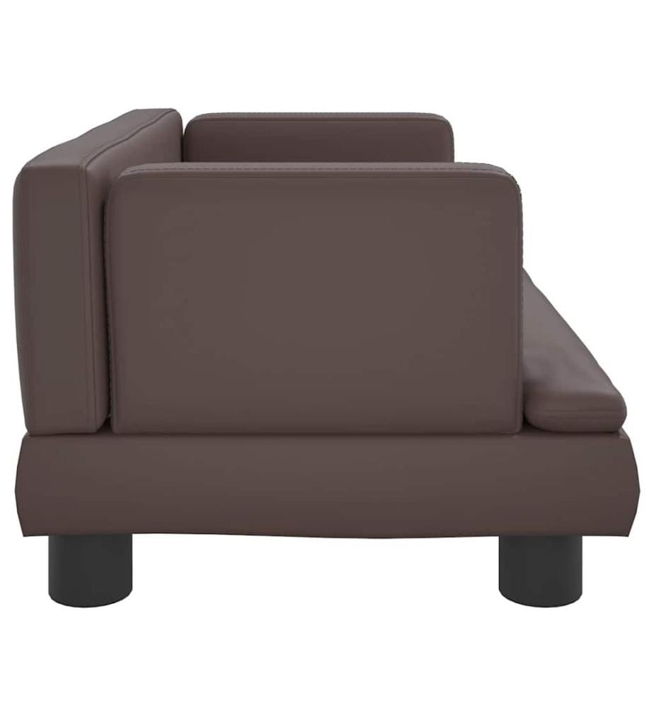 Kindersofa Braun 60x40x30 cm Kunstleder