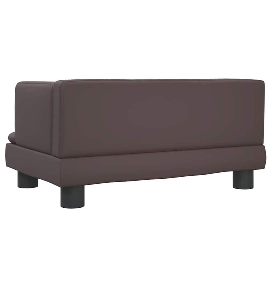 Kindersofa Braun 60x40x30 cm Kunstleder