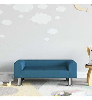Kindersofa Blau 70x45x26,5 cm Samt
