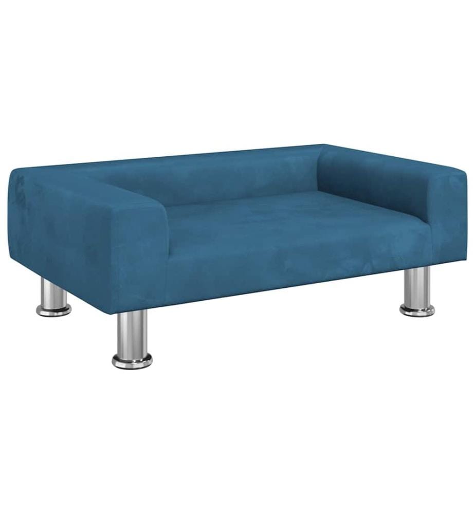 Kindersofa Blau 70x45x26,5 cm Samt