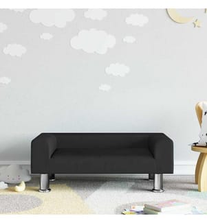 Kindersofa Schwarz 70x45x26,5 cm Samt