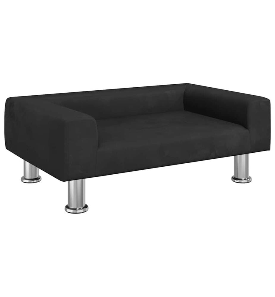 Kindersofa Schwarz 70x45x26,5 cm Samt