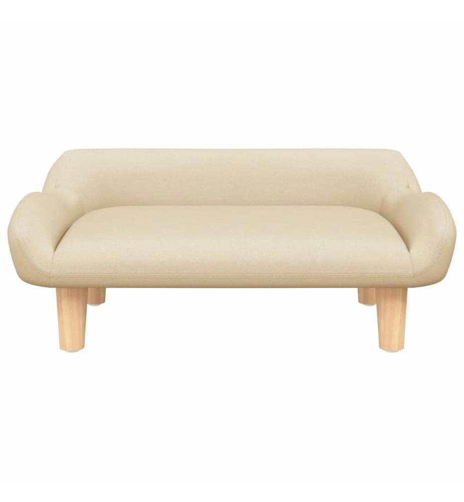 Kindersofa Creme 70x40x24 cm Stoff