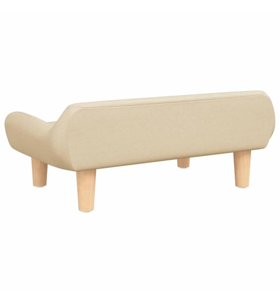 Kindersofa Creme 70x40x24 cm Stoff