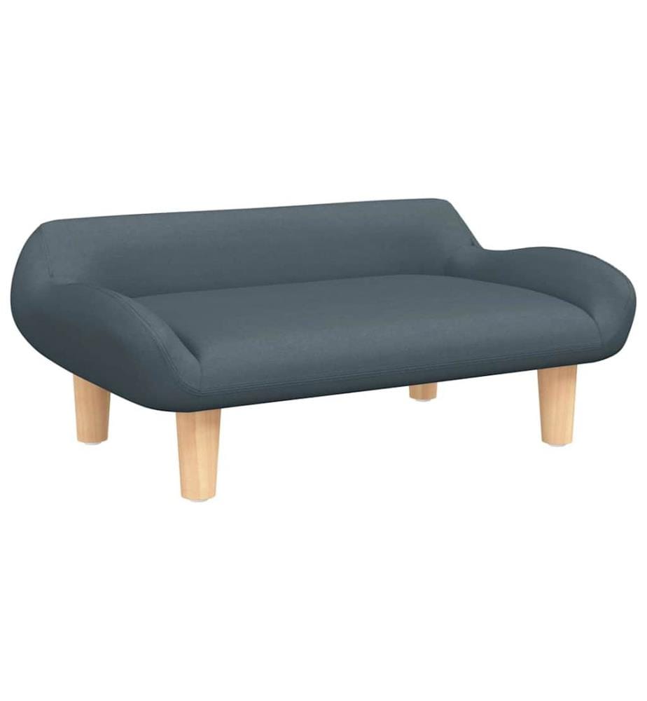 Kindersofa Dunkelgrau 70x40x24 cm Stoff