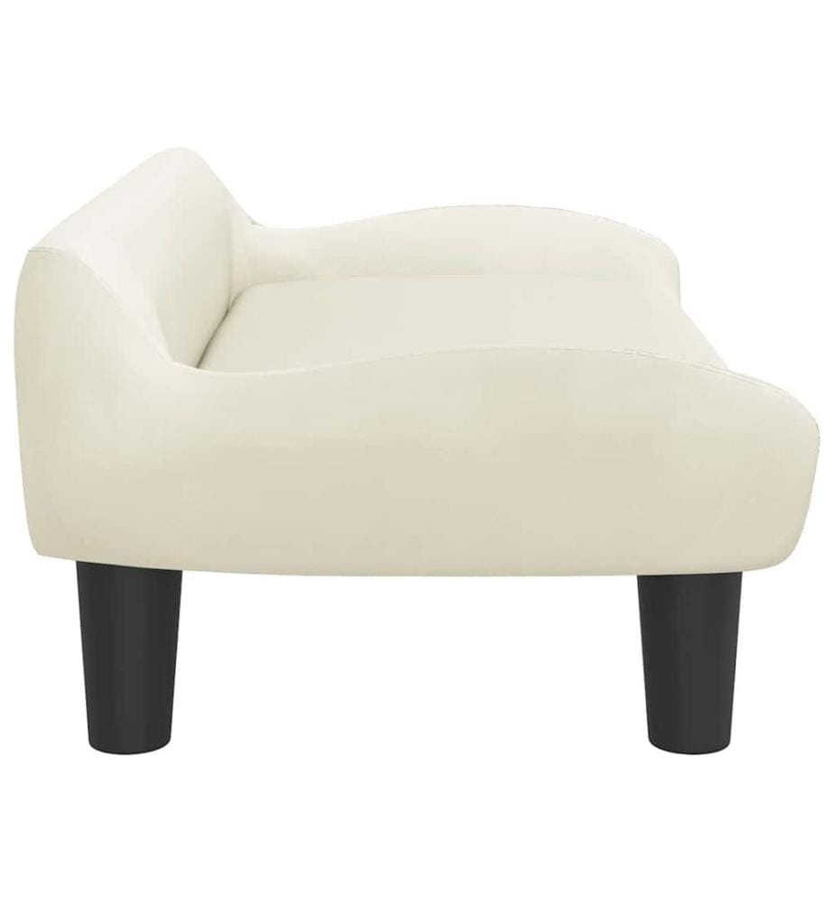 Kindersofa Creme 70x40x24 cm Samt
