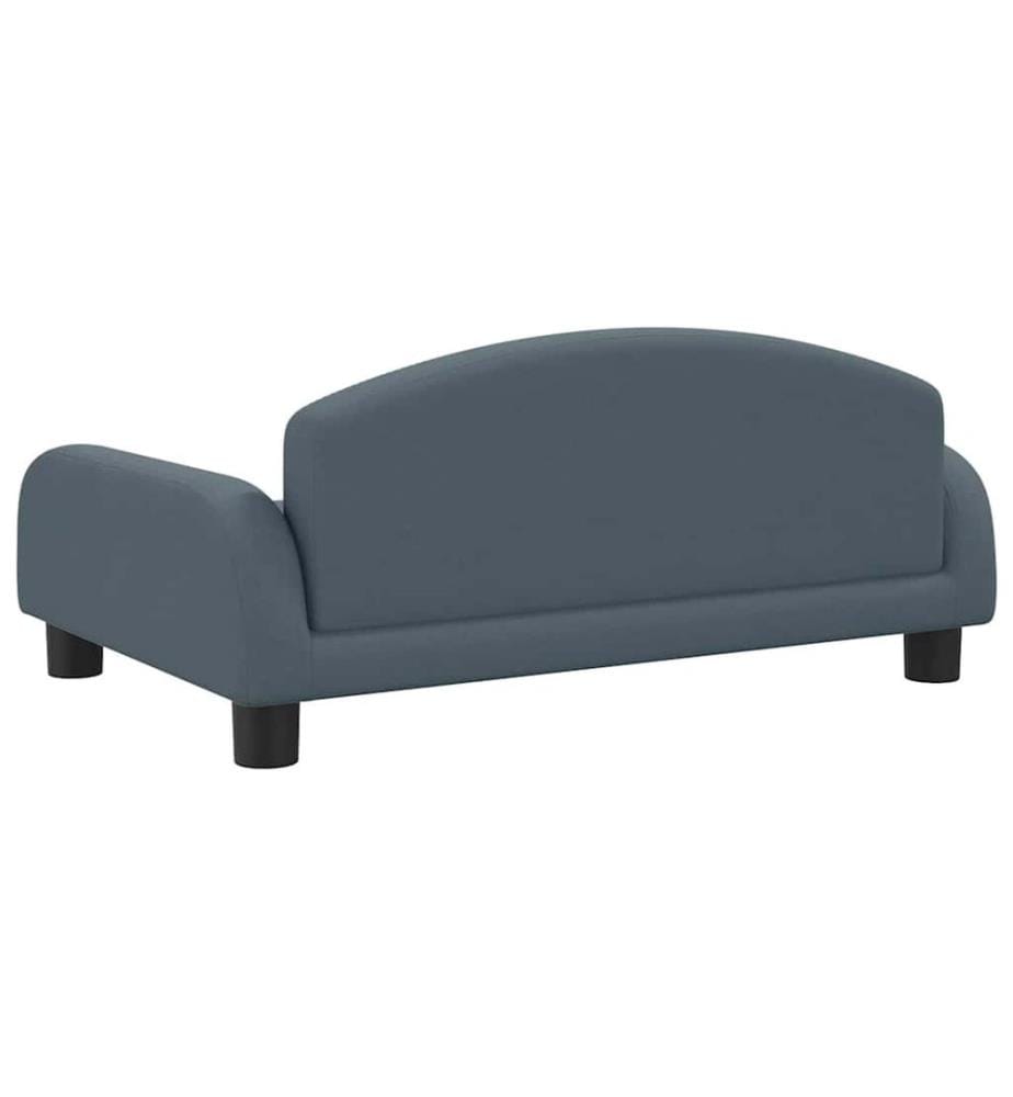 Kindersofa Dunkelgrau 70x45x30 cm Stoff
