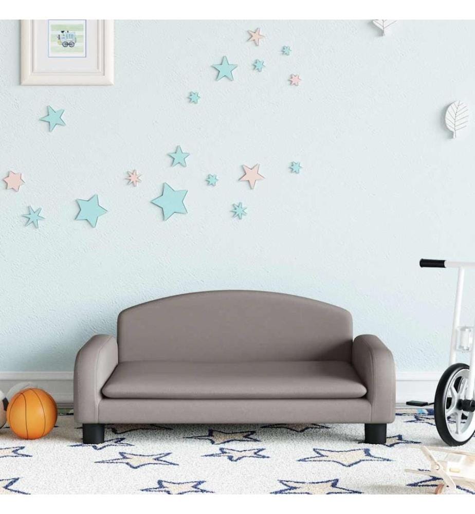 Kindersofa Taupe 70x45x30 cm Stoff