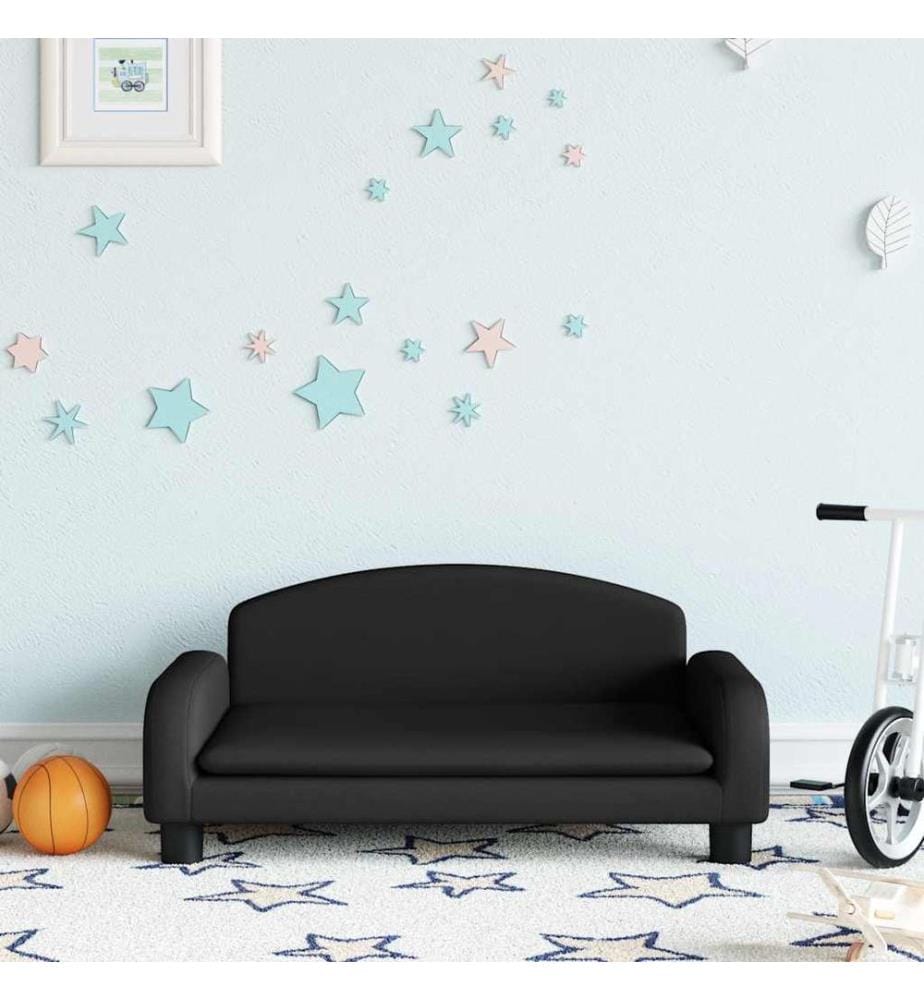 Kindersofa Schwarz 70x45x30 cm Stoff