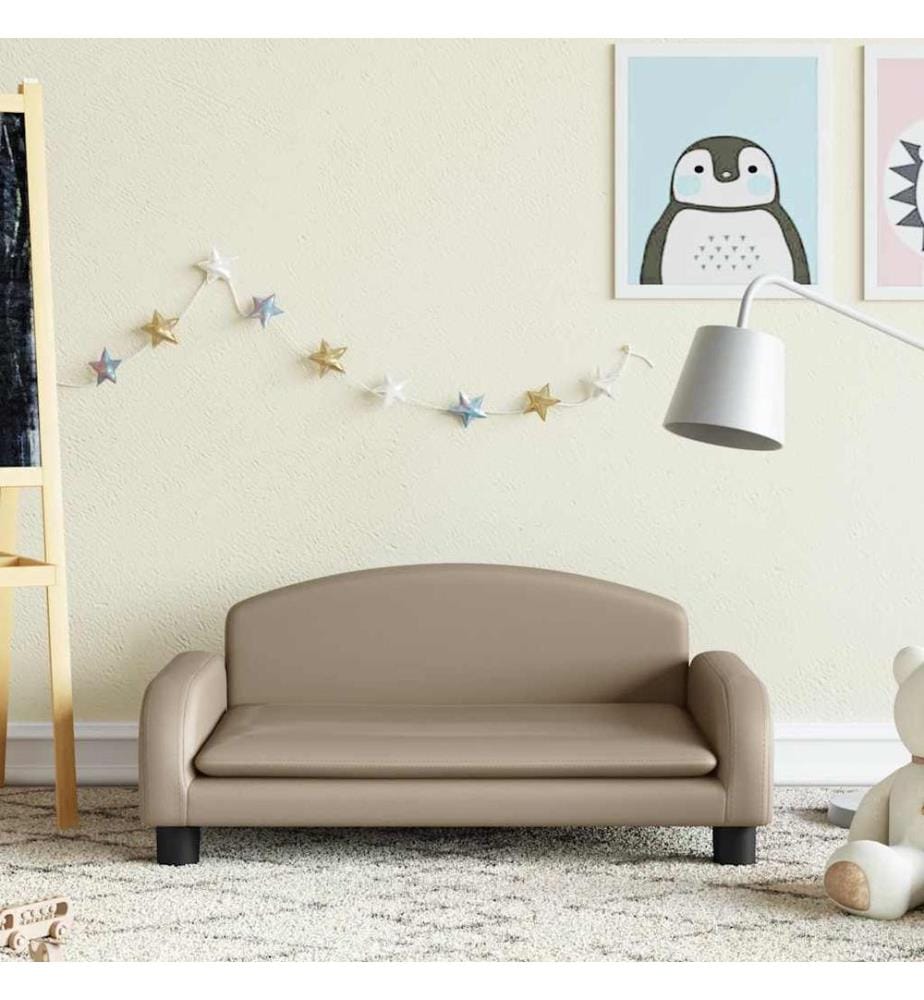 Kindersofa Cappuccino 70x45x30 cm Kunstleder