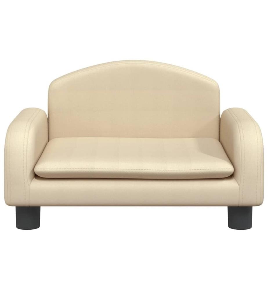Kindersofa Creme 50x40x30 cm Stoff