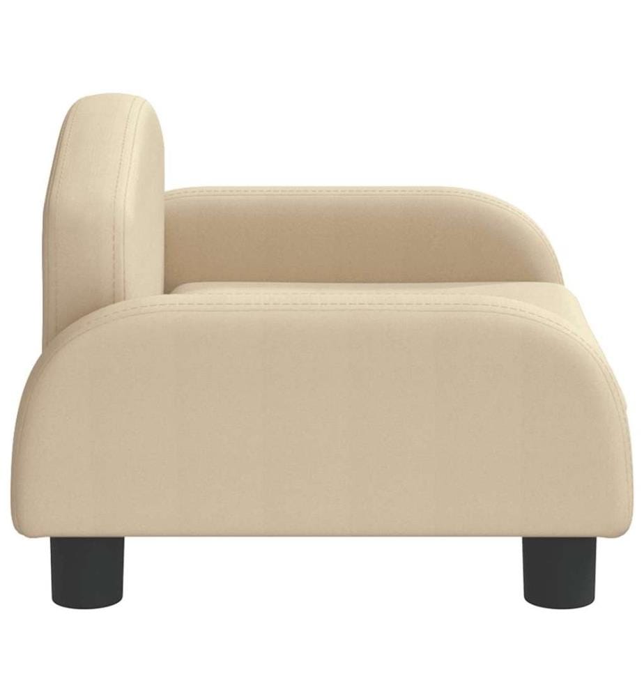 Kindersofa Creme 50x40x30 cm Stoff
