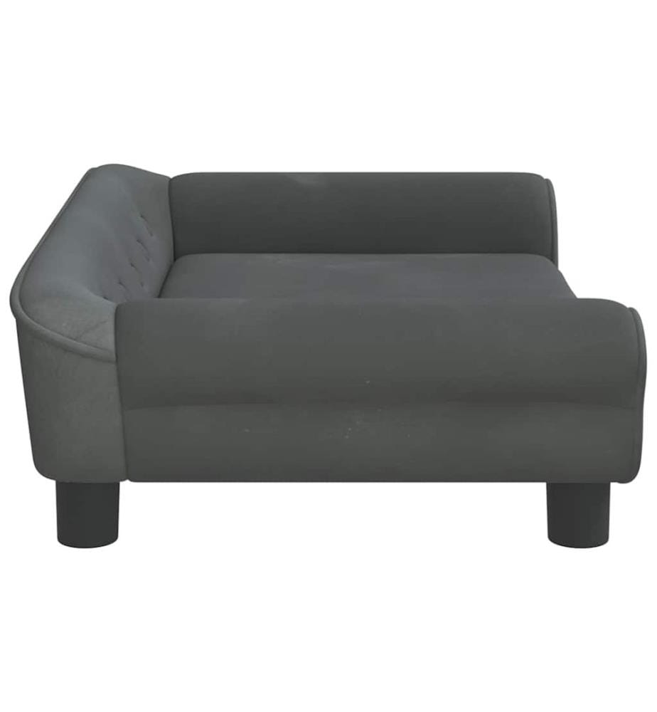 Kindersofa Dunkelgrau 70x45x26 cm Samt