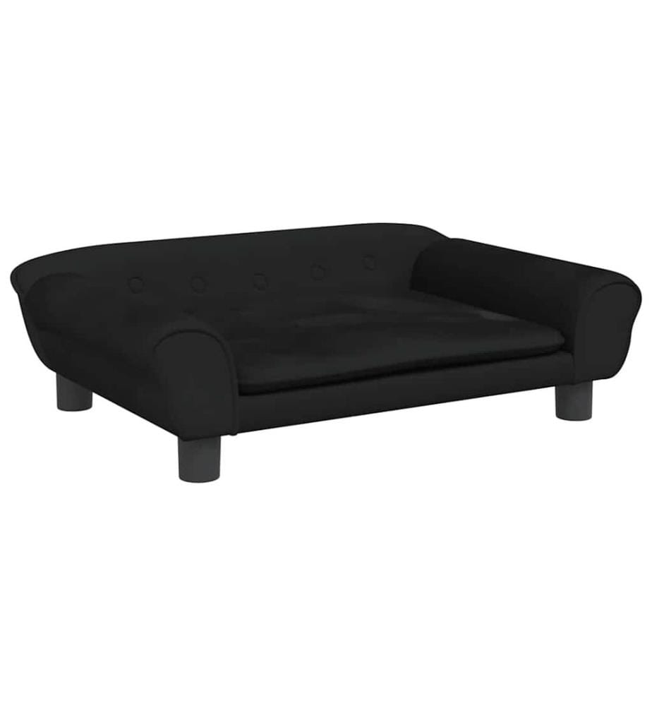 Kindersofa Schwarz 70x45x26 cm Samt
