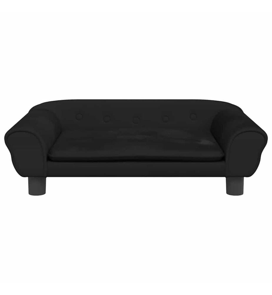 Kindersofa Schwarz 70x45x26 cm Samt