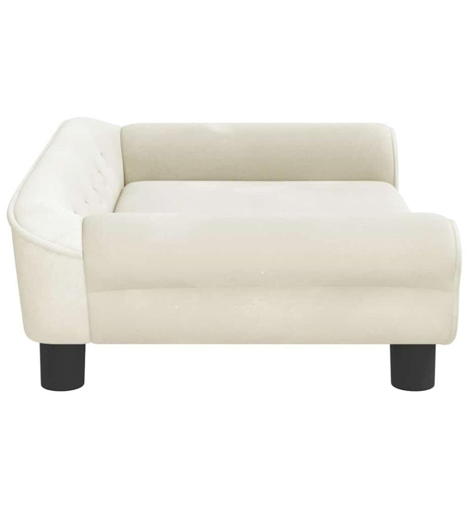 Kindersofa Creme 70x45x26 cm Samt