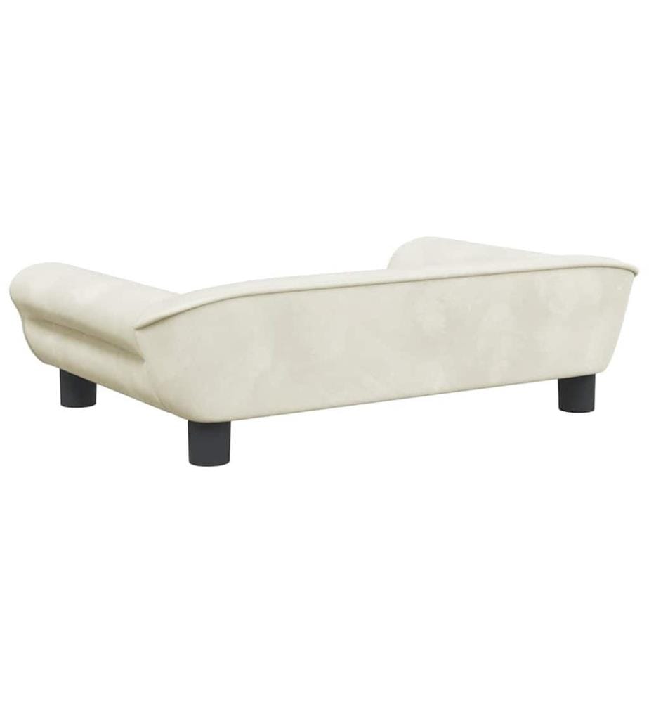 Kindersofa Creme 70x45x26 cm Samt