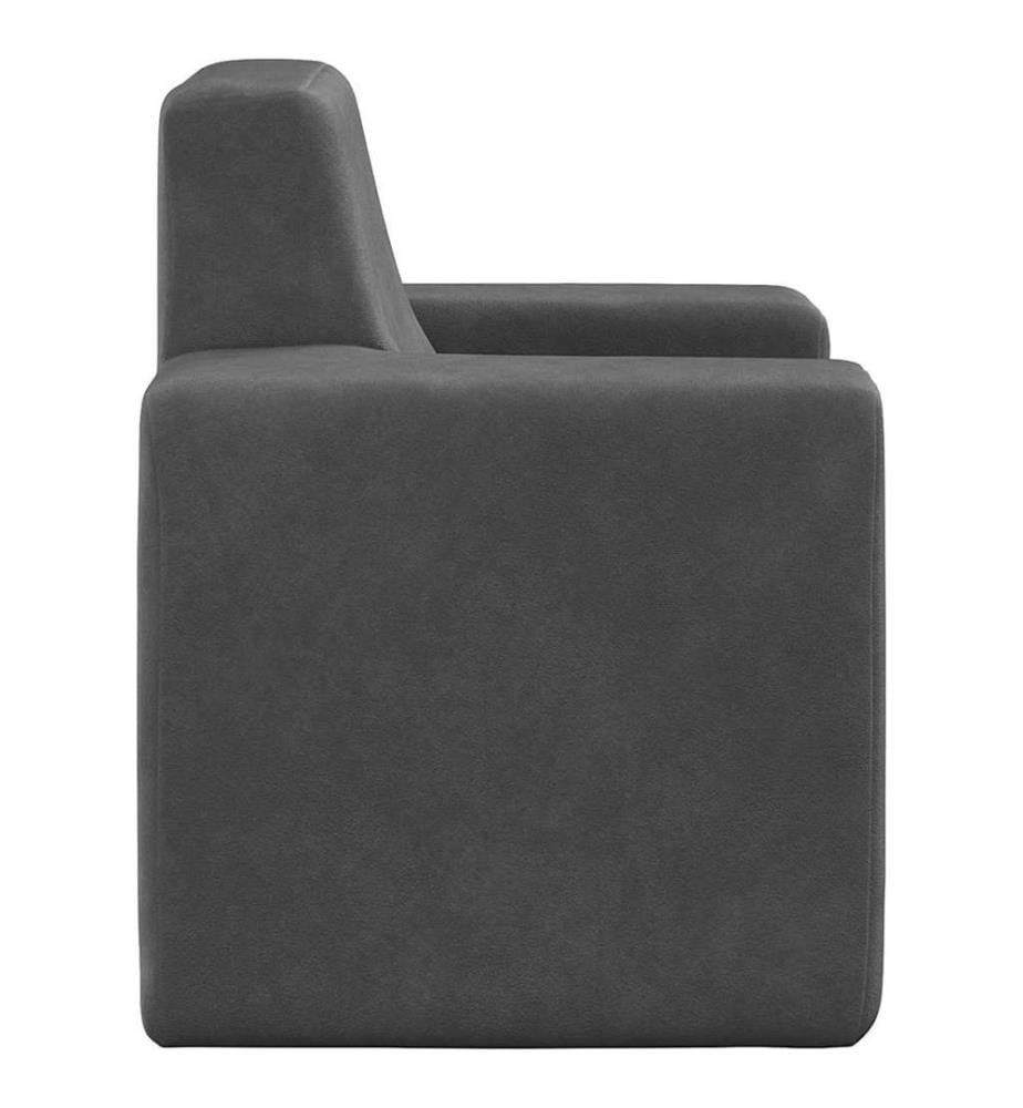 Kindersofa Anthrazit Weich Plüsch