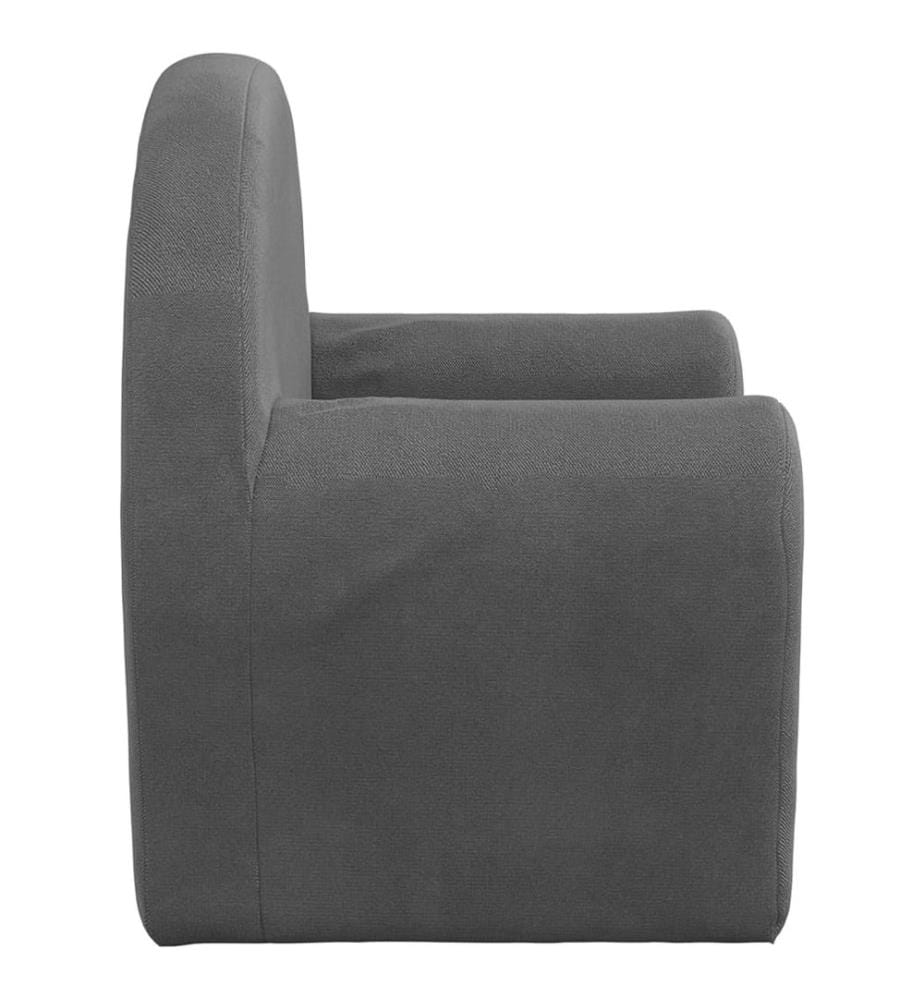Kindersofa Anthrazit Weich Plüsch