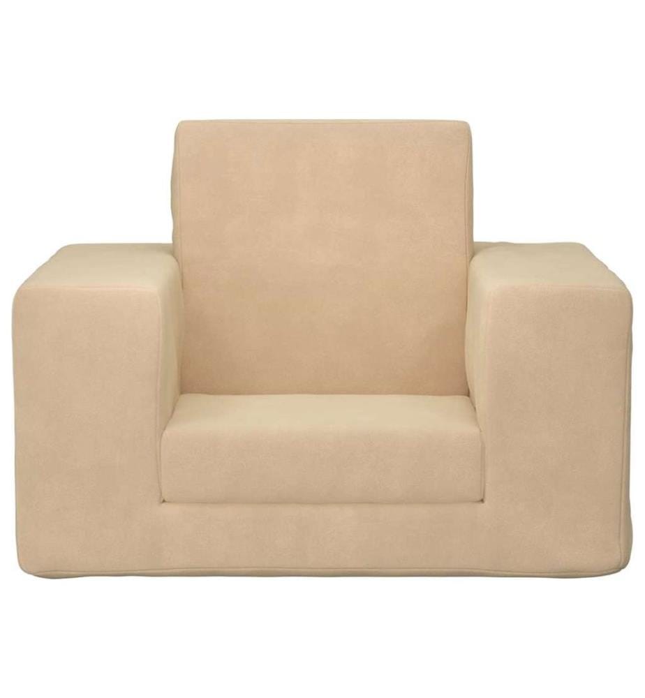 Schlafsofa für Kinder Creme Weicher Plüsch