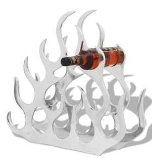 Flaschenregal für 11 Flaschen Silbern Aluminium