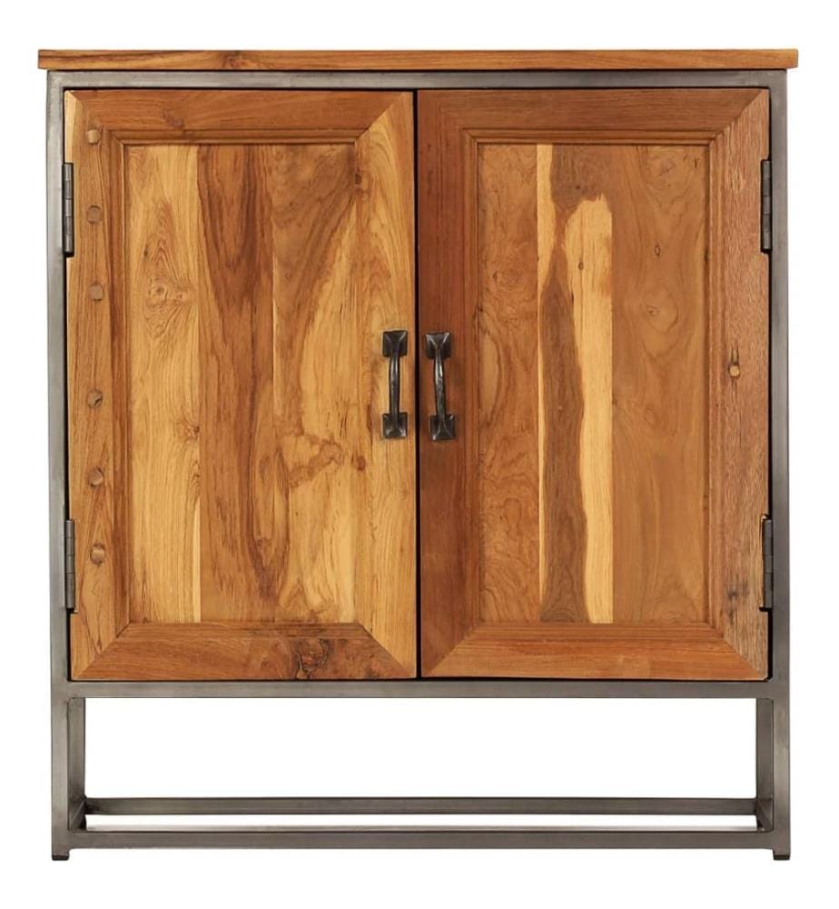 Buffet Teck recyclé et acier 65x30x70 cm