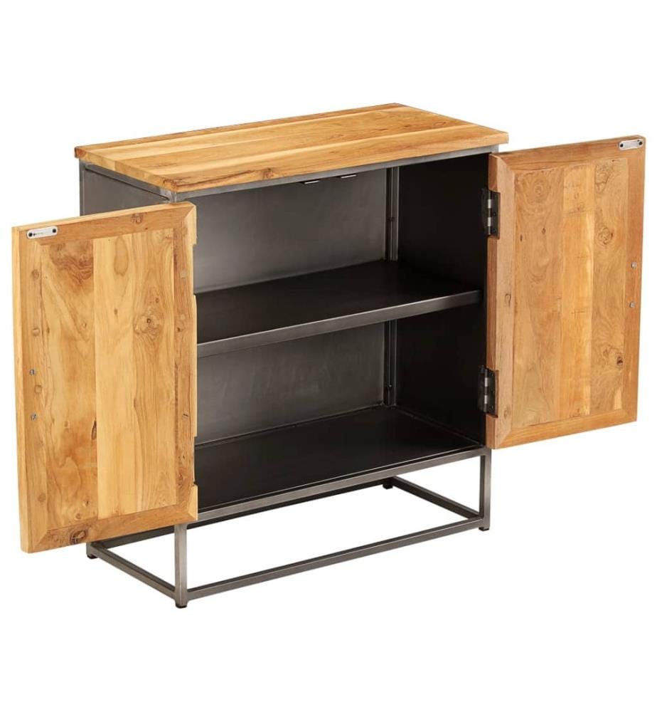 Buffet Teck recyclé et acier 65x30x70 cm