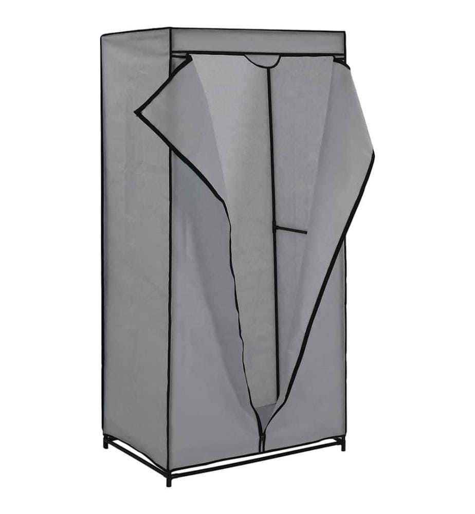 Kleiderschrank Grau 75×50×160 cm