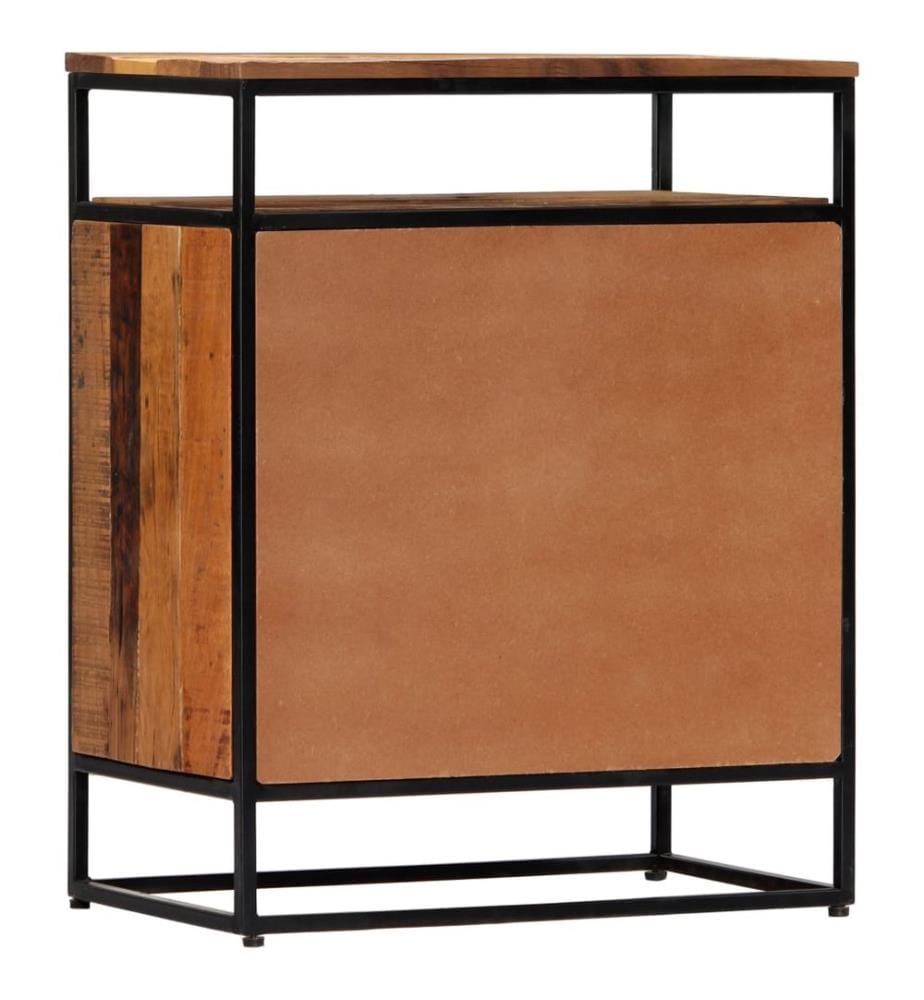 Beistellschrank 60x35x76 cm Massives Altholz und Stahl