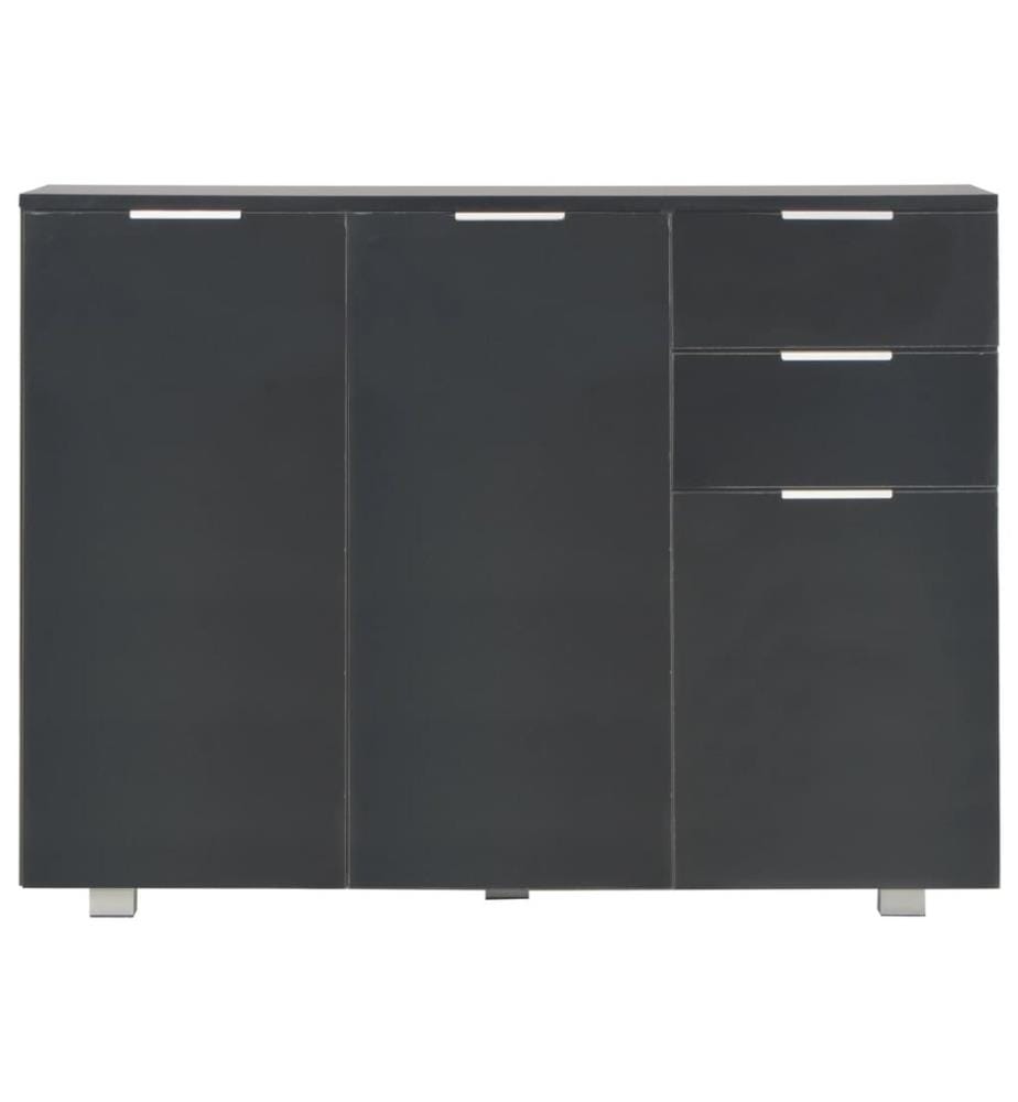 Sideboard Hochglanz-Schwarz 107x35x80,5 cm