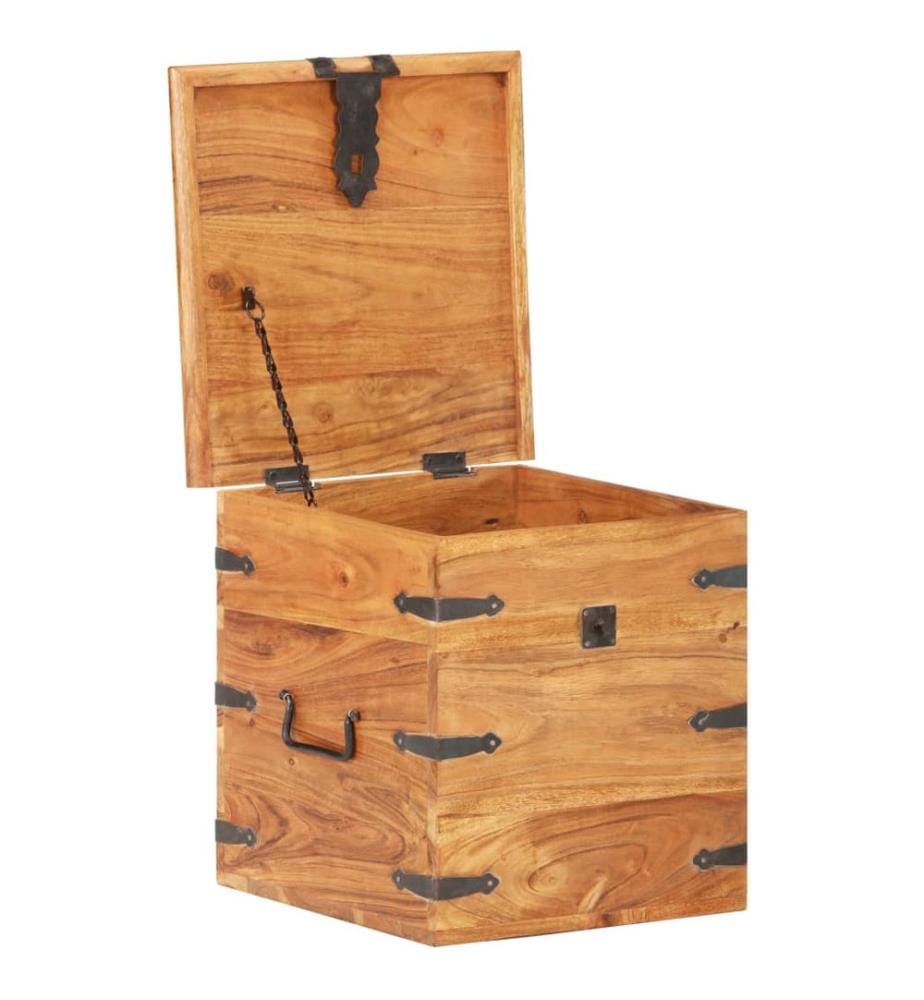 Coffre 40x40x40 cm Bois d'acacia solide