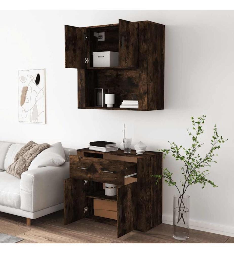 Highboard Räuchereiche Holzwerkstoff