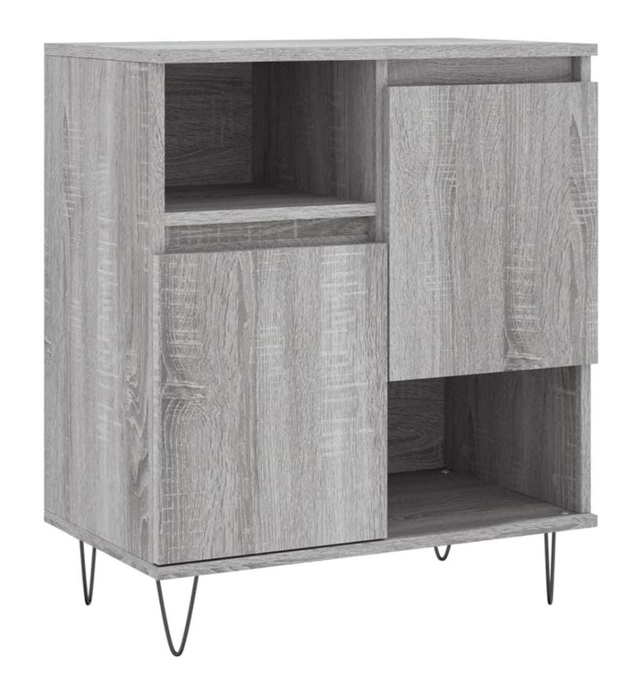 Sideboards 2 Stk. Grau Sonoma Holzwerkstoff