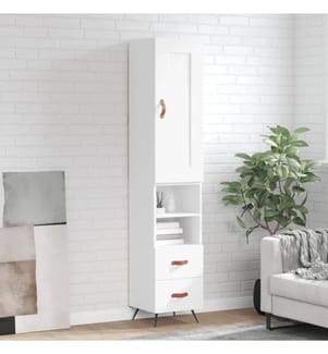 Highboard Weiss 34,5x34x180 cm Holzwerkstoff