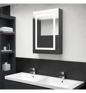 LED-Spiegelschrank fürs Bad Grau 50x13x70 cm