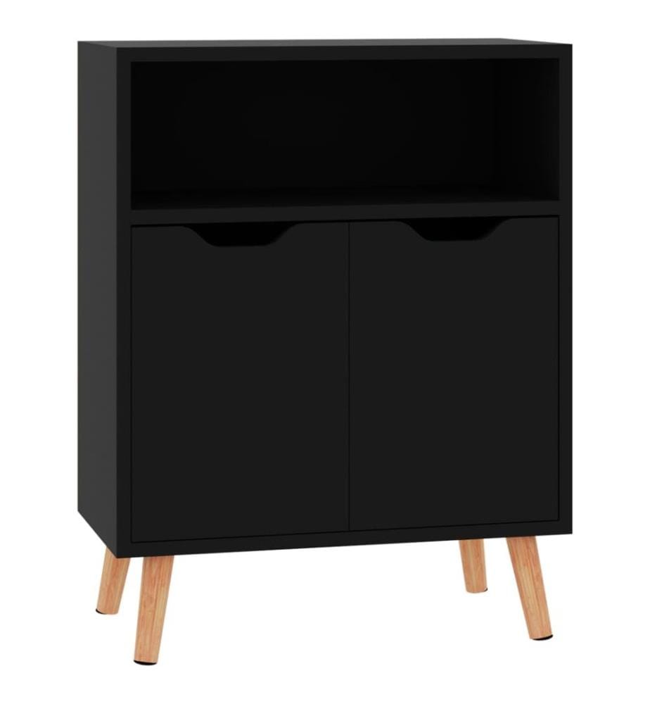 Sideboard Hochglanz-Schwarz 60x30x72 cm Holzwerkstoff