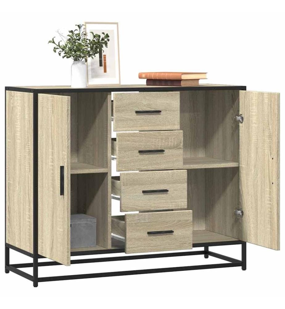 Sideboard Sonoma-Eiche 92x35x76 cm Holzwerkstoff