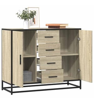 Sideboard Sonoma-Eiche 92x35x76 cm Holzwerkstoff