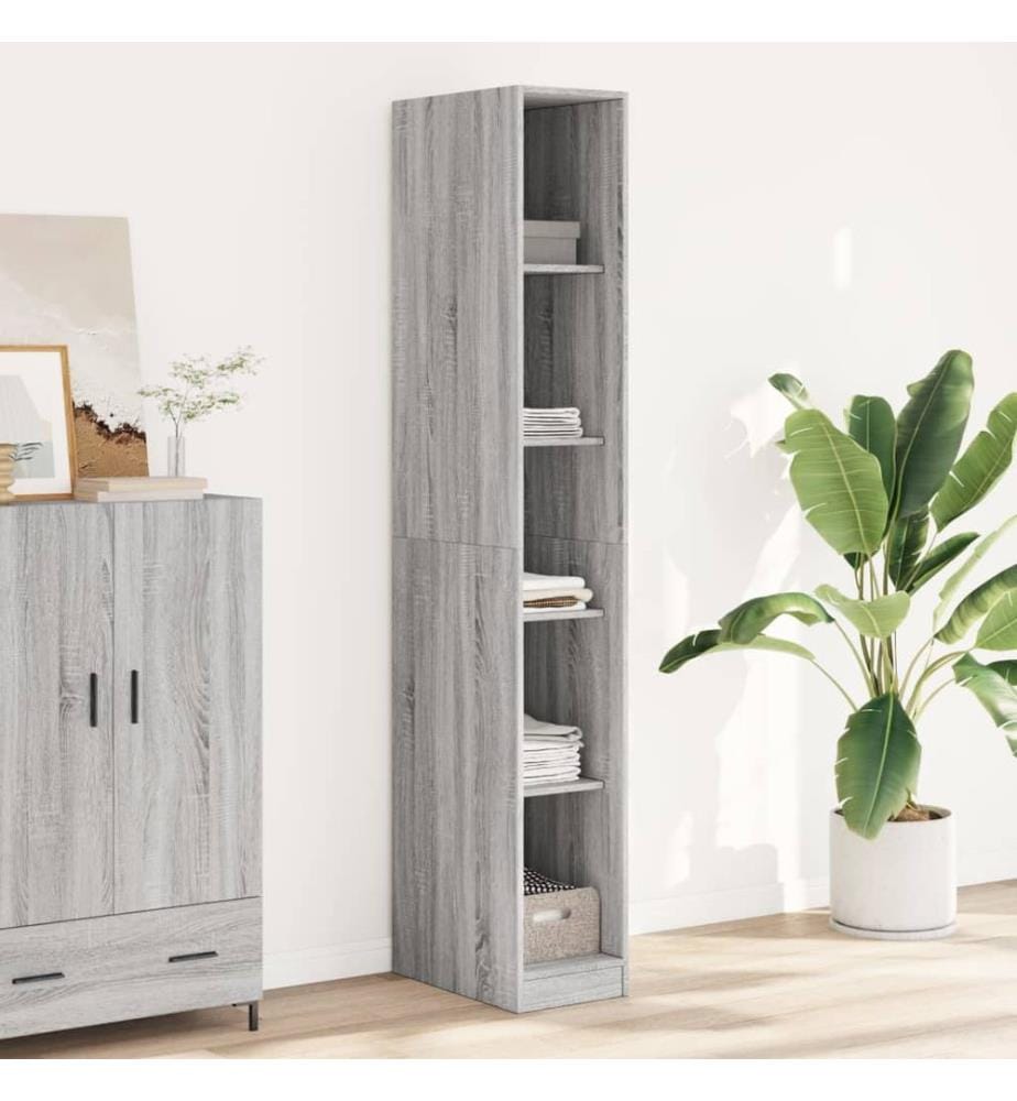 Kleiderschrank Grau Sonoma 30x50x200 cm Holzwerkstoff