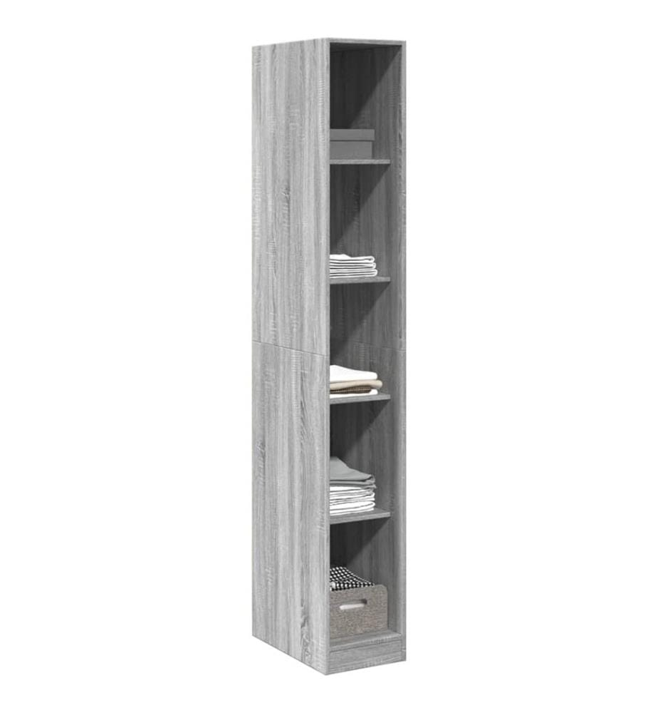 Kleiderschrank Grau Sonoma 30x50x200 cm Holzwerkstoff