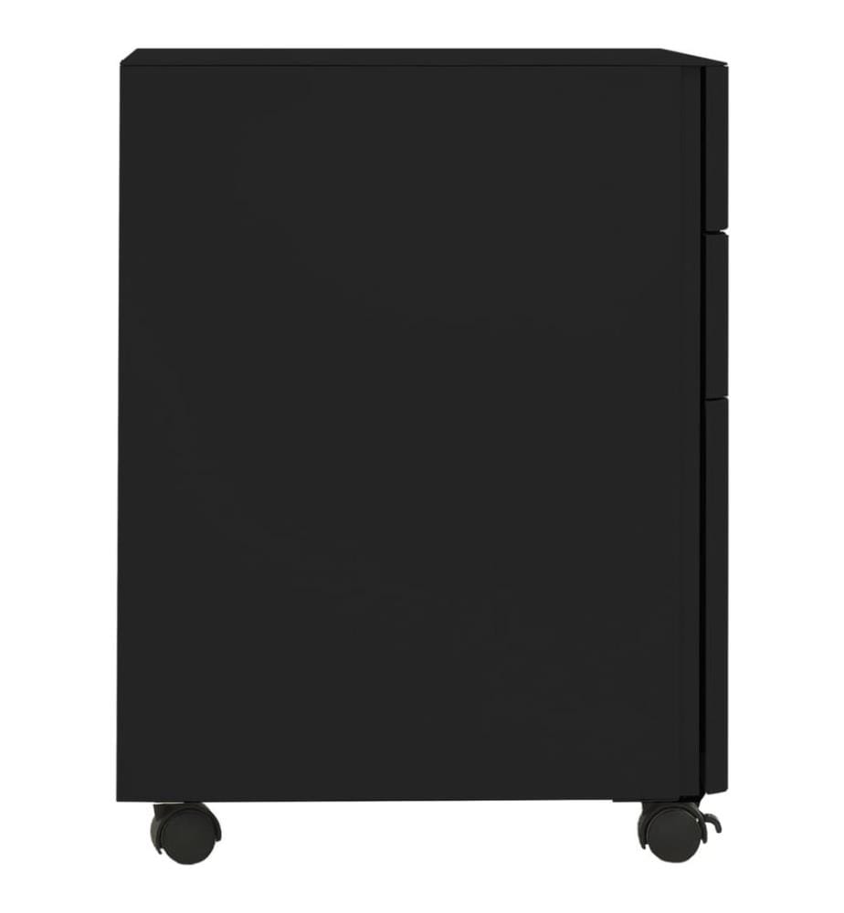 Classeur mobile Noir 30x45x59 cm Acier