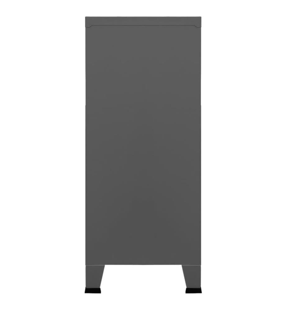 Coffre de rangement industriel Anthracite 90x40x100 cm Acier