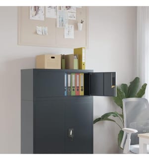 Aktenschrank Anthrazit 90x40x40 cm Stahl