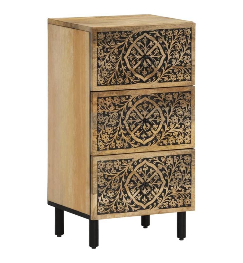 Beistellschrank 40x33x75 cm Massivholz Mango